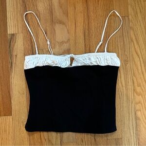 Reformation Black and White Tank Top Small